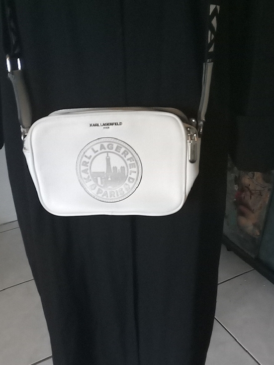 Karl Lagerfeld Handbags - Karl Lagerfeld Silver Logo.Bag. Strap Is Worn Seen In Pic. This Was Gifted To Me